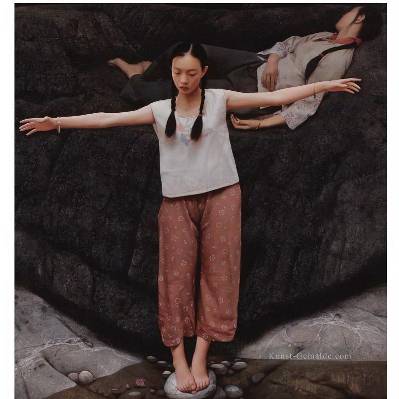 Wasser von Yihe Fluss WJT Chinesischer Mädchen Ölgemälde